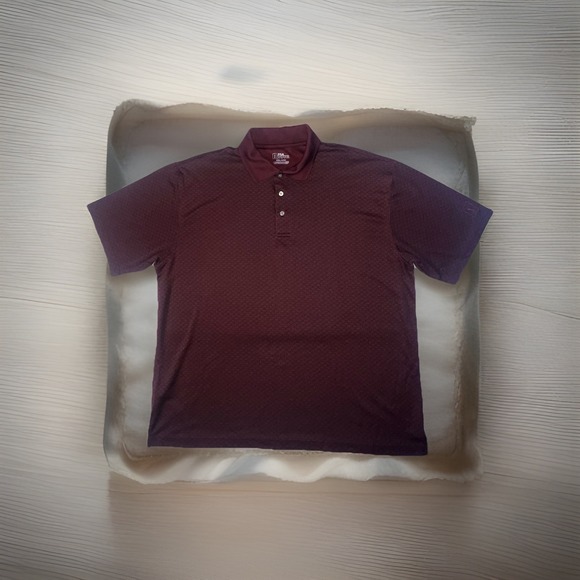 PGA Tour Other - PGA Tour Polo Shirt Mens 2XL Burgundy Performance Golf Polyester Stretch